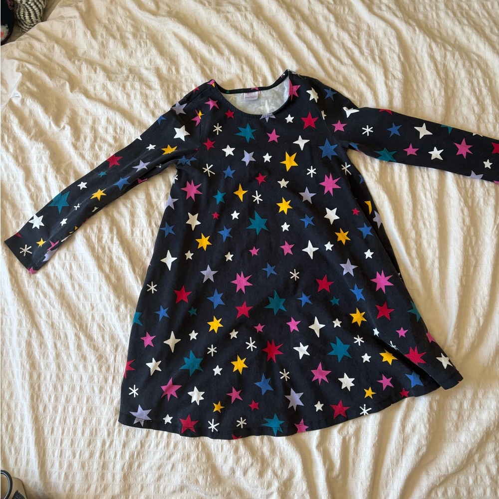 Colorful Star Pattern Kids Dress